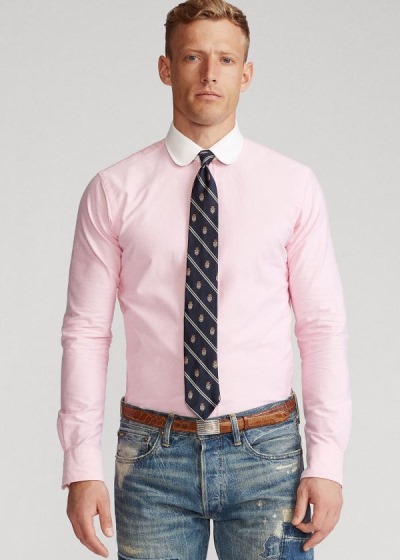 Camisa Oxford Polo Ralph Lauren Hombre Rosas - Custom Fit - YXPCA1624